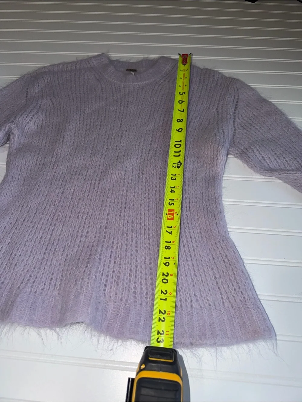 Free People Fuzzy Alpaca Wool‎ Blend Lilac Crewneck Sweater S